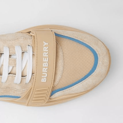 Giày Burberry Suede Blended Fabrics Street Style Plain Leather Logo 80372551 - Ảnh 2