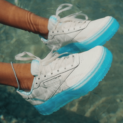 Giày Reebok MadWomen x Wmns Club C Double Geo 'Chalk Hydro Blue' GY8056 - Ảnh 4