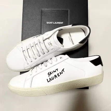 Alternative view of Giày Saint Laurent Wmns Court Classic SL06 Low 'Optic White Black' 610649-08G10-9061
