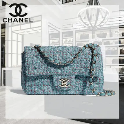 Alternative view of Túi Chanel Tweed Mini Flap Bag 'Blue' A69900-B05238-NB427