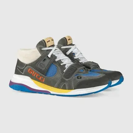 Alternative view of Giày Gucci Ultrapace Mid 'Black Grey' 598132-0PVW0-1260