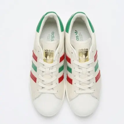Alternative view of Giày Adidas Superstar 'Off White Scarlet Green' FZ5435