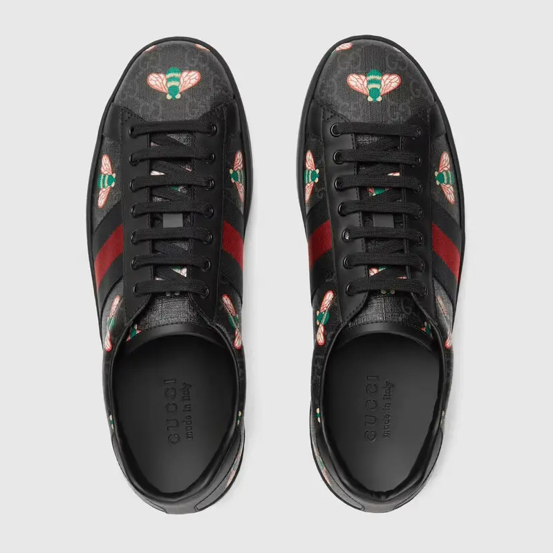 Giày Gucci Men's Bee Print Ace Sneaker 429445-UIE10-1095 - Ảnh 5