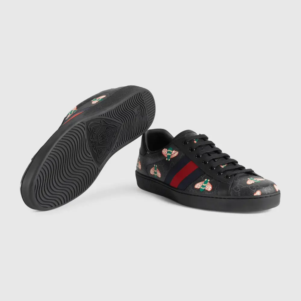 Giày Gucci Men's Bee Print Ace Sneaker 429445-UIE10-1095 - Ảnh 3