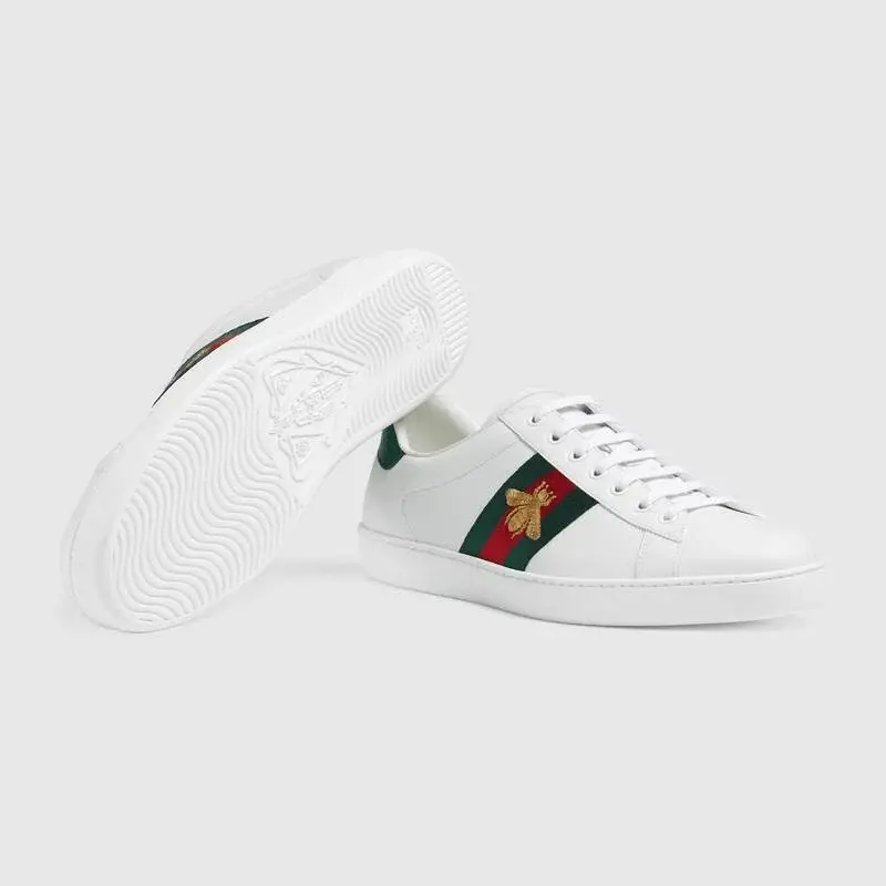 Giày Gucci Wmns Ace Embroidered 'Bee' 431942 02JP0 9064 - Ảnh 3