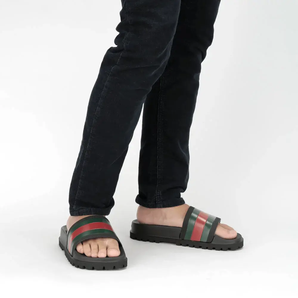 Alternative view of Dép Gucci Web Rubber Slide 429469 GIB10 1098