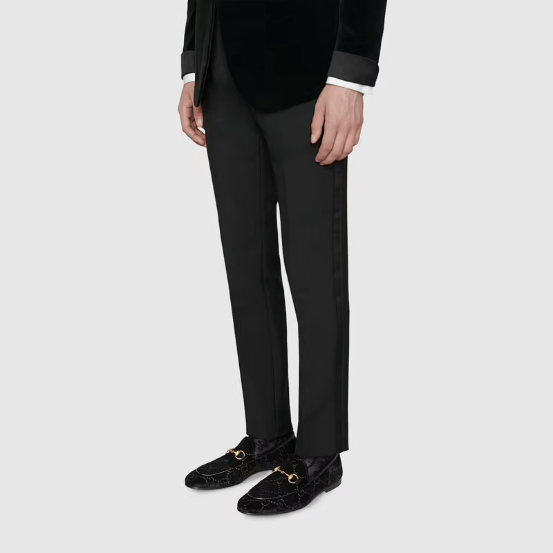 Giày Gucci Jordaan GG Velvet Loafer 430088-9JT80-1000 - Ảnh 6