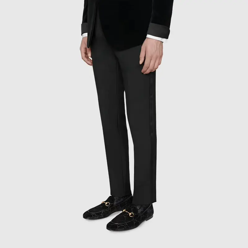 Giày Gucci Jordaan GG Velvet Loafer 430088-9JT80-1000 - Ảnh 6