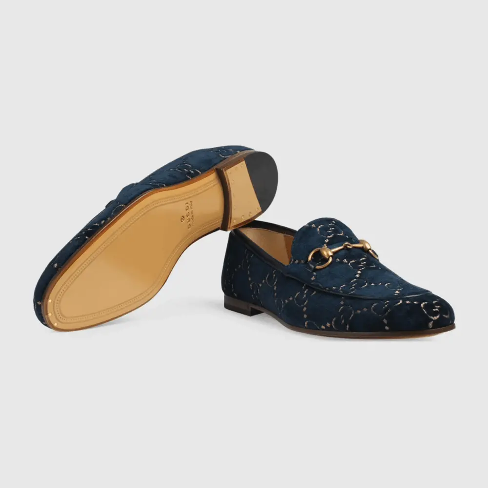 Alternative view of Giày Gucci Men's Gucci Jordaan GG Velvet Loafer 430088-9TI90-4286