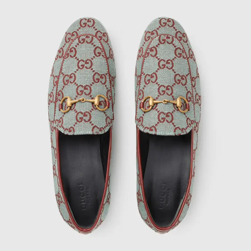 Giày Gucci Women's Jordaan GG Loafer Red Leather Trim 431467-9SF10-4985 - Ảnh 3