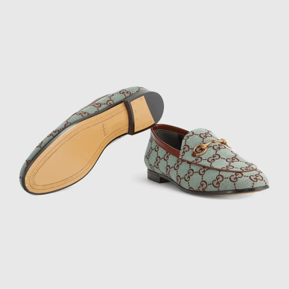 Giày Gucci Women's Jordaan GG Loafer Red Leather Trim 431467-9SF10-4985 - Ảnh 4