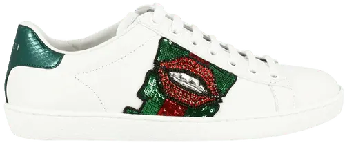 Giày Gucci Wmns Ace Low 'Lips Sequin White' 431919-A38I0-9068