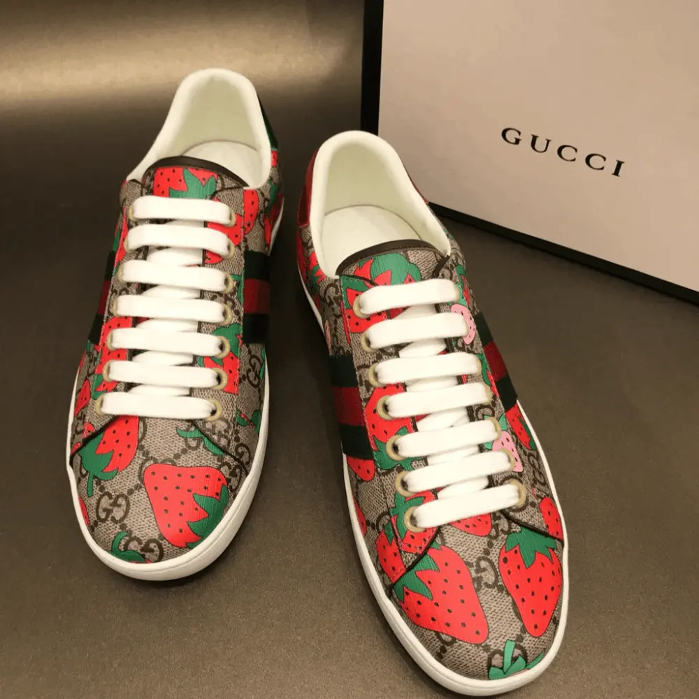 Alternative view of Giày Gucci Wmns Ace 'Strawberry Beige' 433900-G2210-8960
