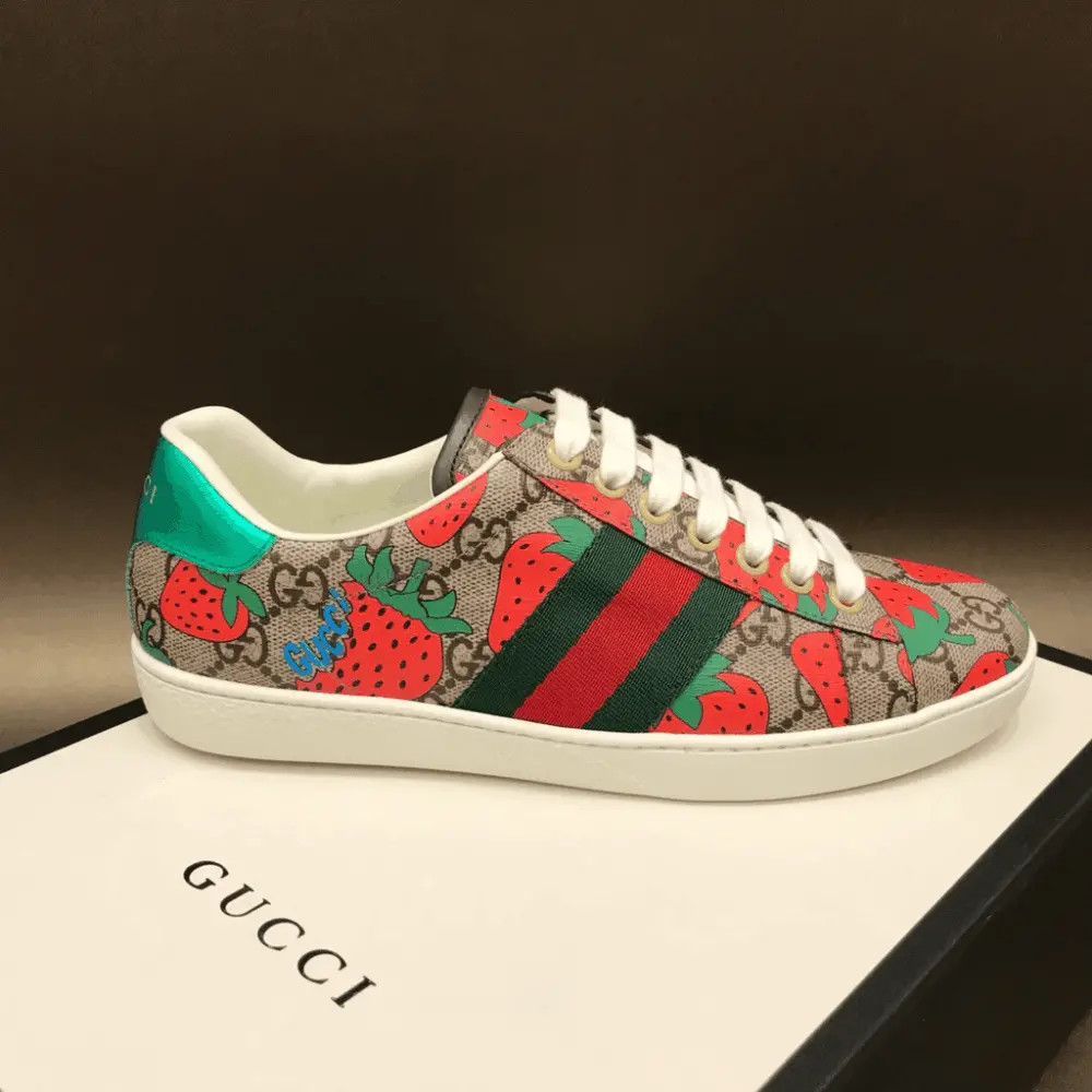 Giày Gucci Wmns Ace 'Strawberry Beige' 433900-G2210-8960 - Ảnh 3