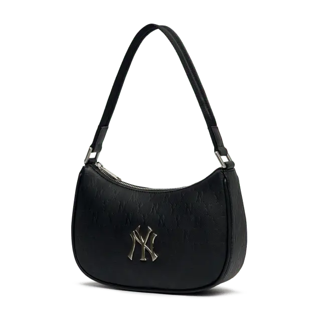 Túi MLB Monogram Embo Hobo Bag New York Yankees Black 3ABQS022N-50BKS - Ảnh 6