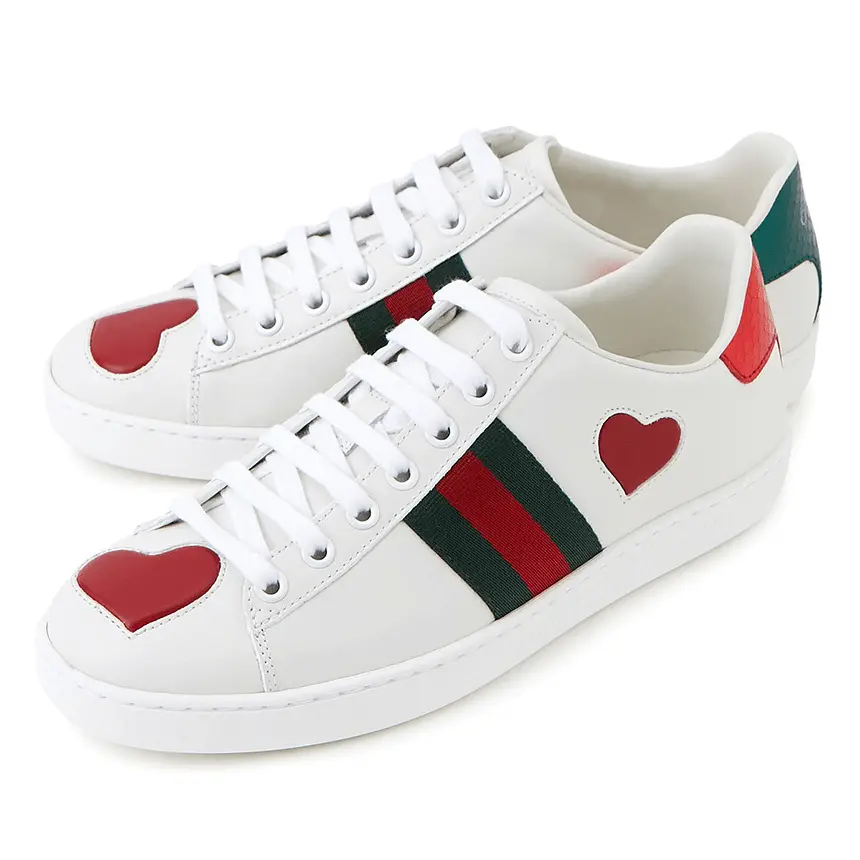 Giày Gucci Wmns Ace Low 'Heart' 435638-02JS0-9074 - Ảnh 4