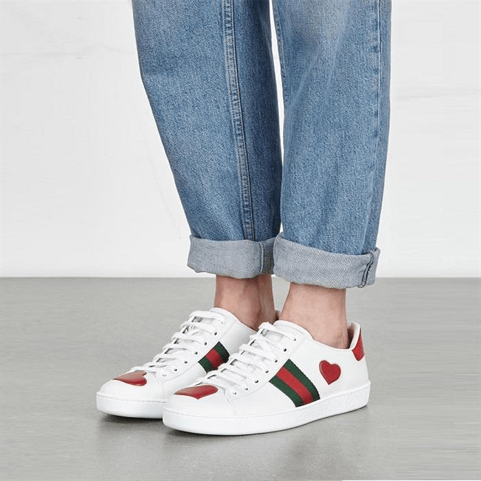 Giày Gucci Wmns Ace Low 'Heart' 435638-A38M0-9074 - Ảnh 6