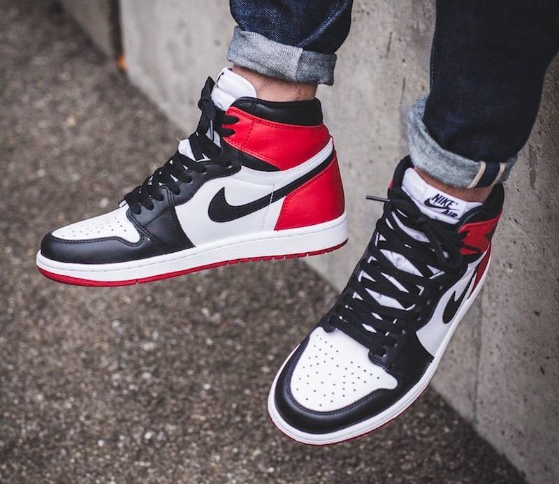 Giày Nike Air Jordan 1 Retro BG 'Black Toe' 2016 575441-125 - Ảnh 2