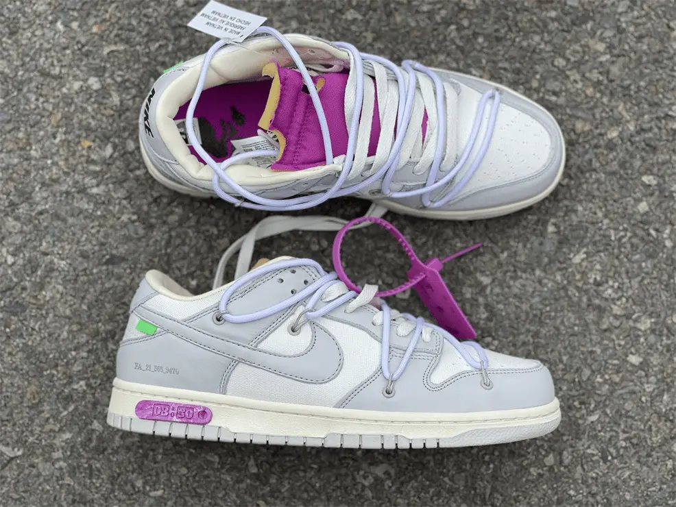 Alternative view of Giày Nike Off-White x Dunk Low 'Lot 03 of 50' DM1602-118