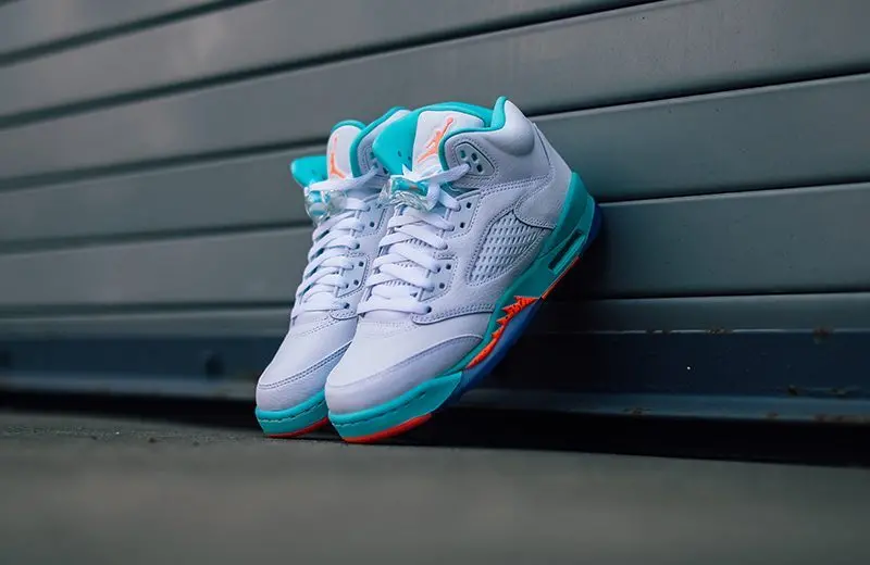 Giày Nike Air Jordan 5 Retro 'Light Aqua' 440892-100 - Ảnh 3