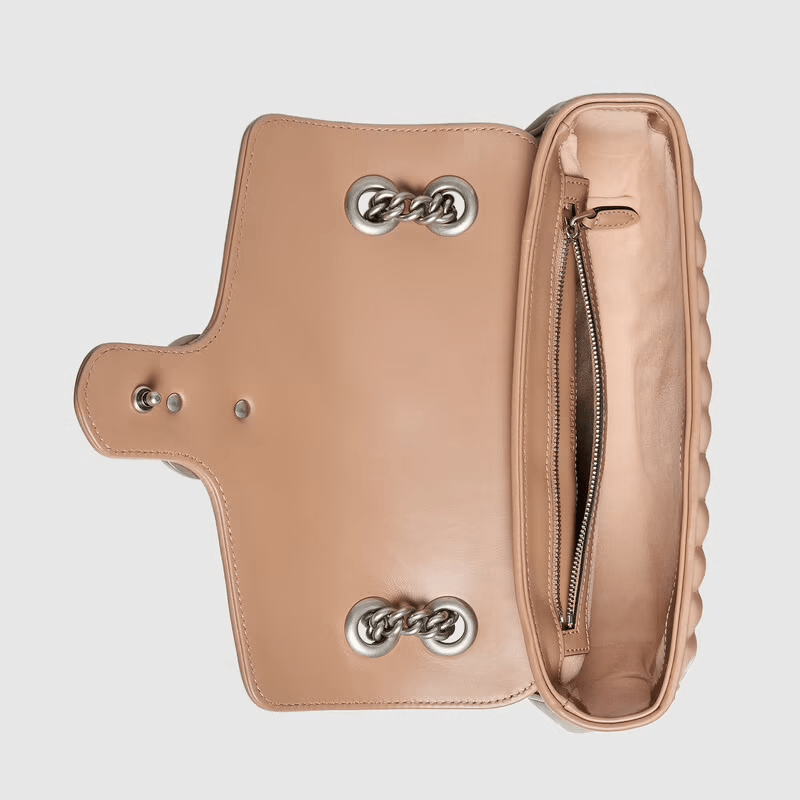 Túi Gucci GG Marmont Small Shoulder Rose Beige Leather 443497-UM8AN-2754 - Ảnh 5