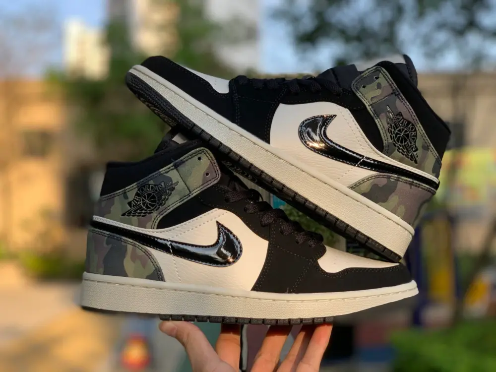 Giày Nike Air Jordan 1 Mid Camo (2020) CW5490-001 - Ảnh 3