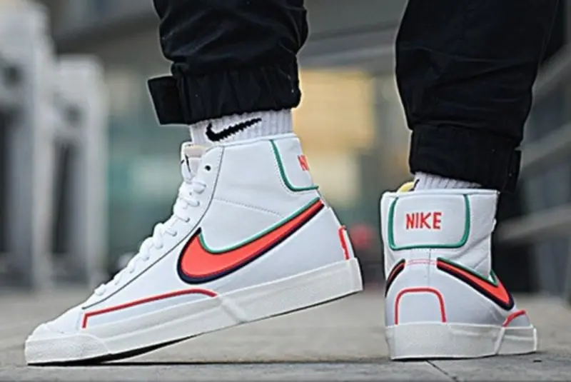 Giày Nike Blazer Mid '77 Infinite 'White Blue Void Crimson' DA7233-102 - Ảnh 6