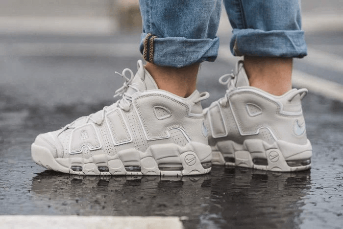 Giày Nike Air More Uptempo GS 'Light Bone' 415082-006 - Ảnh 3