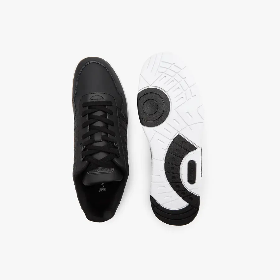 Giày Lacoste T-Clip Leather Trainers 'Black White' 44SMA0094-312 - Ảnh 4