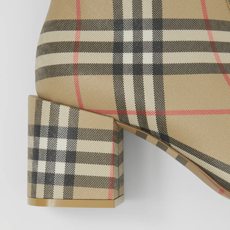 Giày Burberry Vintage Check Block Heel Boots 'Archive Beige' - Ảnh 3