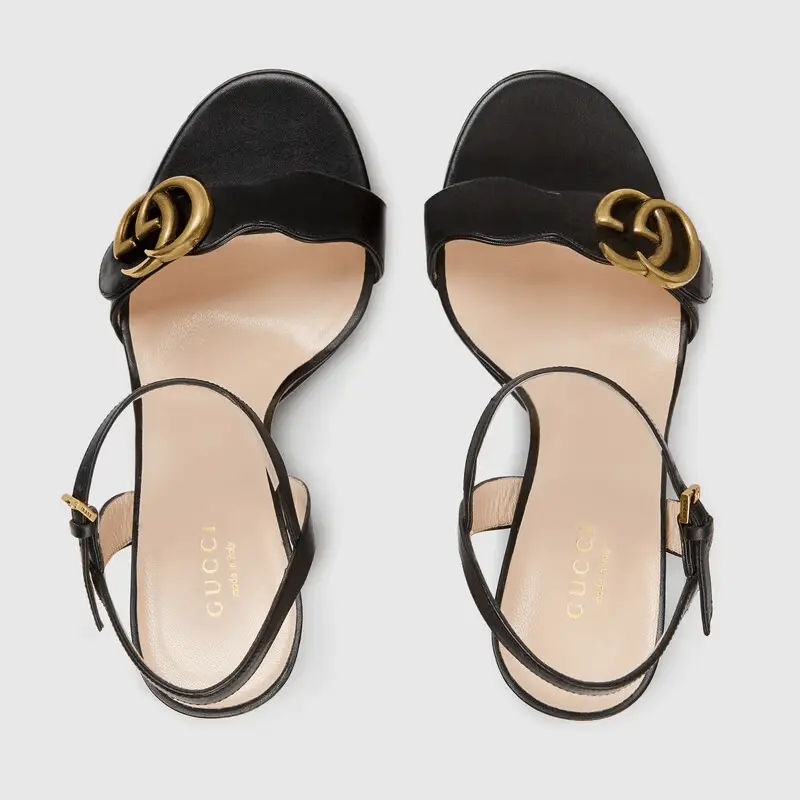 Giày Gucci Leather Sandal 453378-A3N00-1000 - Ảnh 3