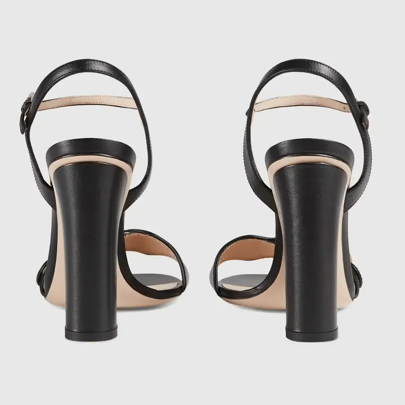 Giày Gucci Leather Sandal 453378-A3N00-1000 - Ảnh 4