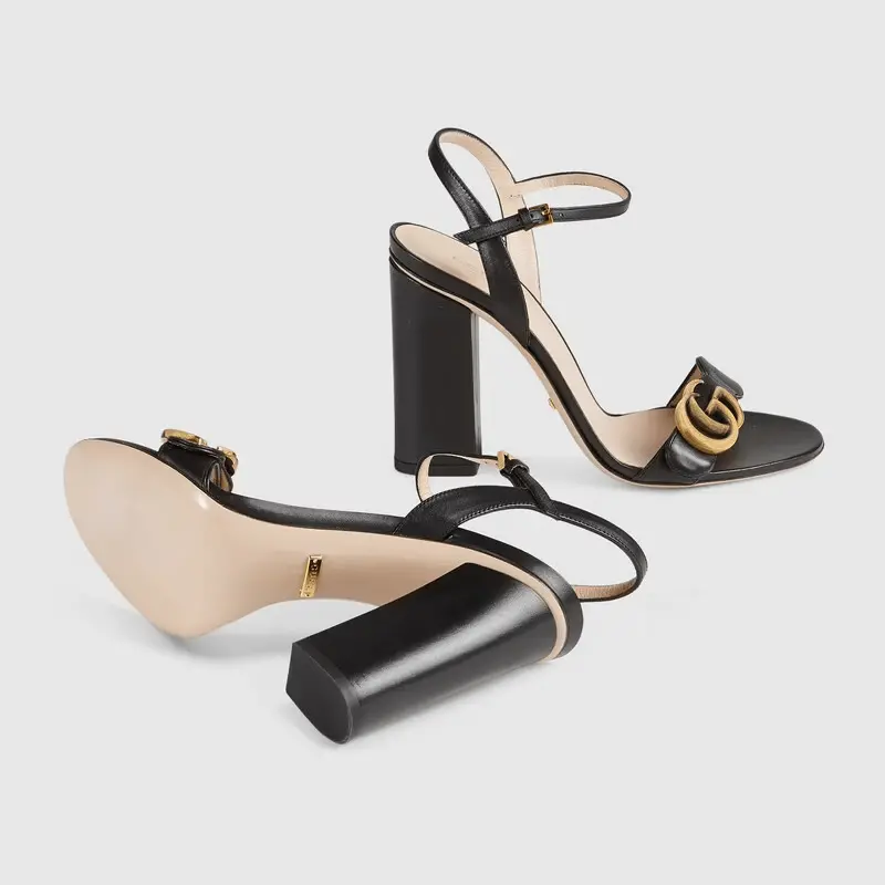 Giày Gucci Leather Sandal 453378-A3N00-1000 - Ảnh 5