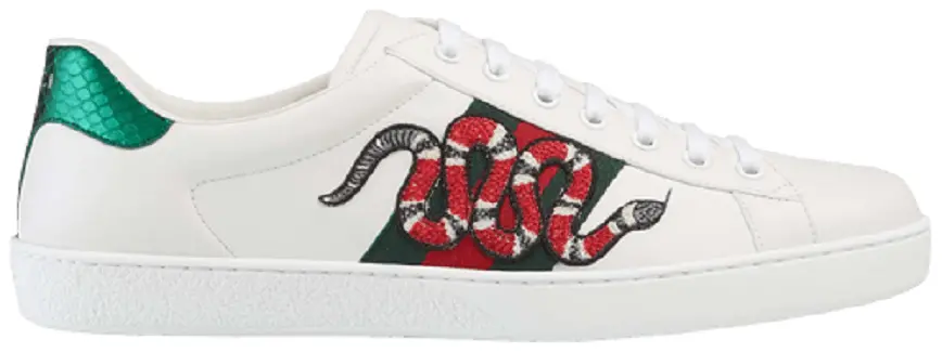 Giày Gucci Ace Embroidered 'Snake' 456230-02JP0-9064