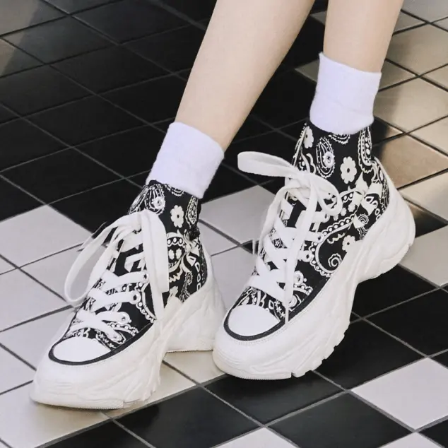 Giày MLB Chunky High New York Yankees 'Light Paisley' 3ASHULP2N-50BKS - Ảnh 5
