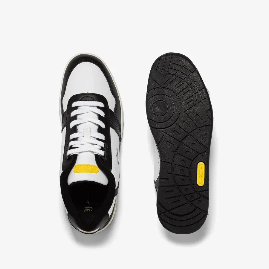Giày Lacoste T-Clip Leather Colour Contrast Trainers 45SMA0076 - Ảnh 5