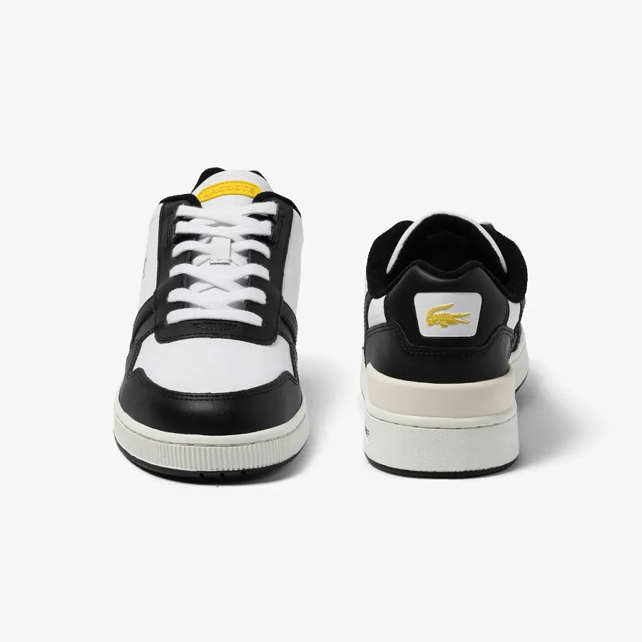 Giày Lacoste T-Clip Leather Colour Contrast Trainers 45SMA0076 - Ảnh 4