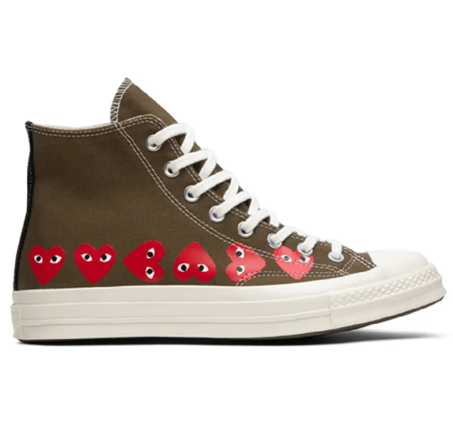 Giày Converse Comme des Garçons Play x Chuck 70 Hi Top 'Multi Heart' 162973C