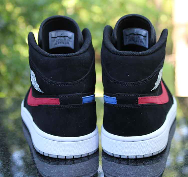 Giày Nike Air Jordan 1 Mid 'Multicolor Swoosh Black' 554724-065 - Ảnh 4