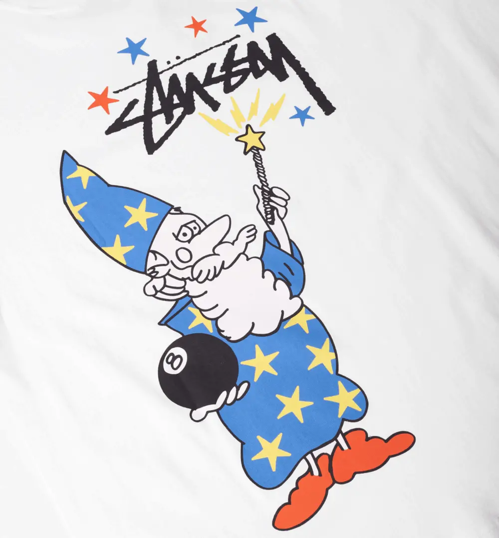 Áo Stussy Wizard T-shirt 'White' - Ảnh 3