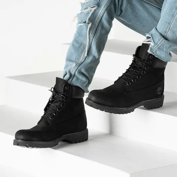 Giày Timberland 6 Inch Classic Waterproof Boot Wide 'Black Nubuck' TB-019039 - Ảnh 3