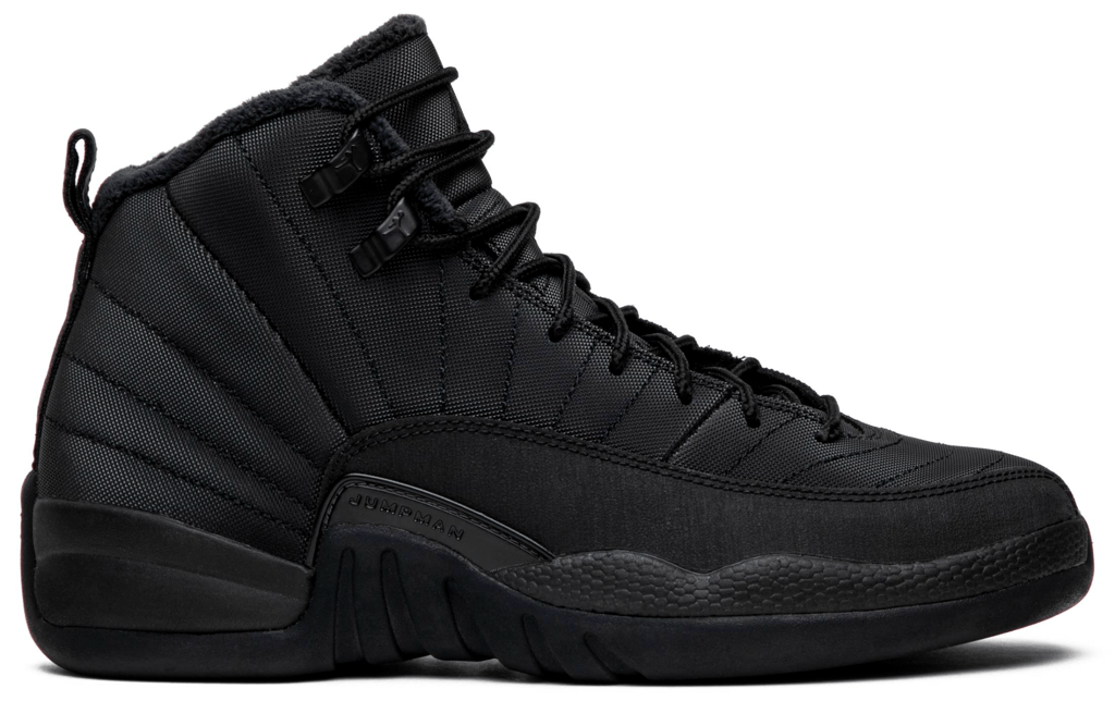 Giày Nike Air Jordan 12 Retro Winterized GS 'Triple Black' BQ6852-001