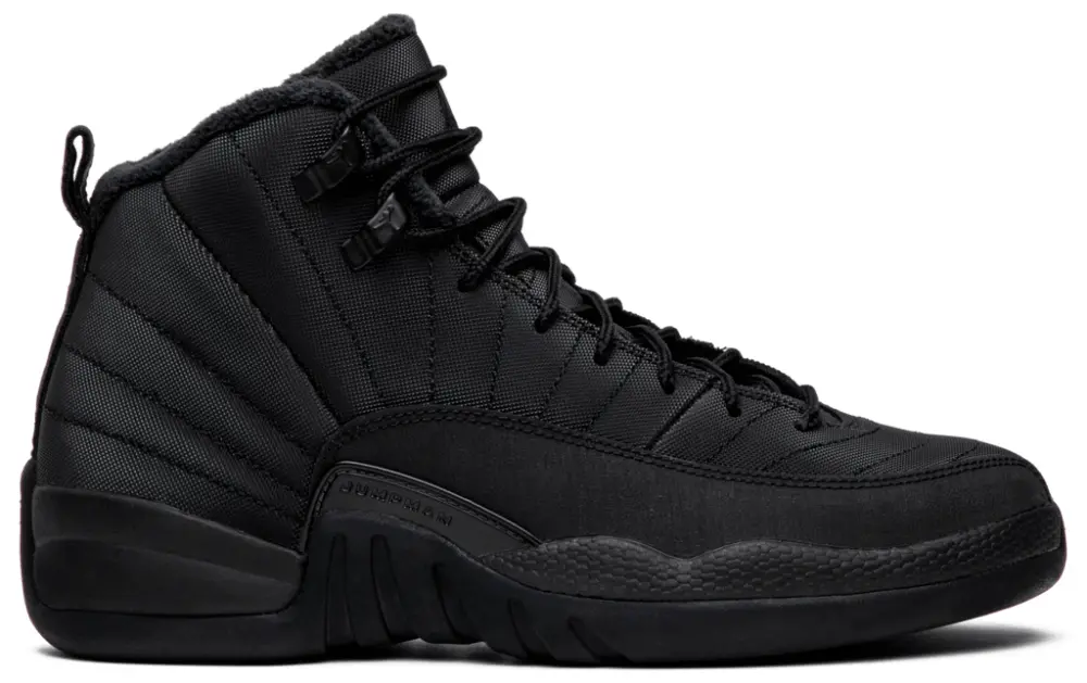 Giày Nike Air Jordan 12 Retro Winterized GS 'Triple Black' BQ6852-001