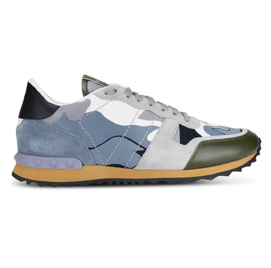 Giày Valentino Men's Grey Olive Rockrunner Sneakers WY2S0723TCC57H