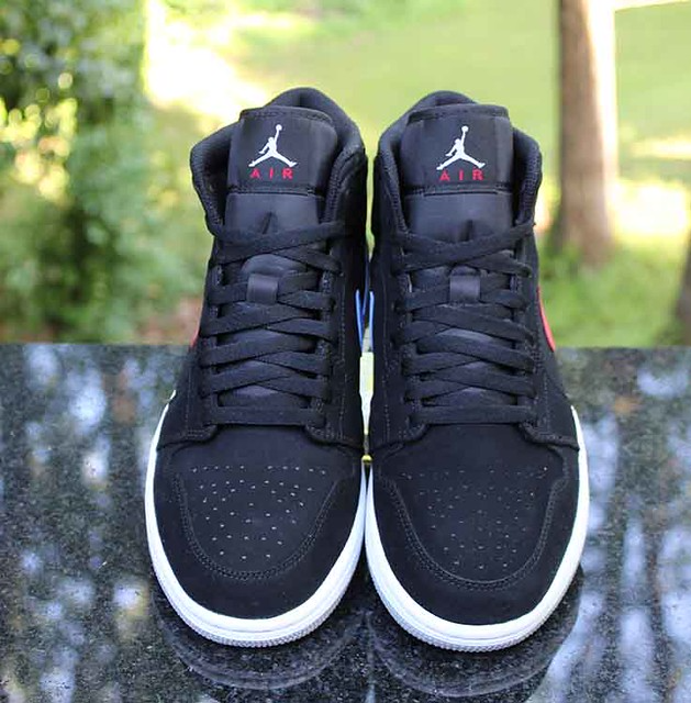 Giày Nike Air Jordan 1 Mid 'Multicolor Swoosh Black' 554724-065 - Ảnh 3