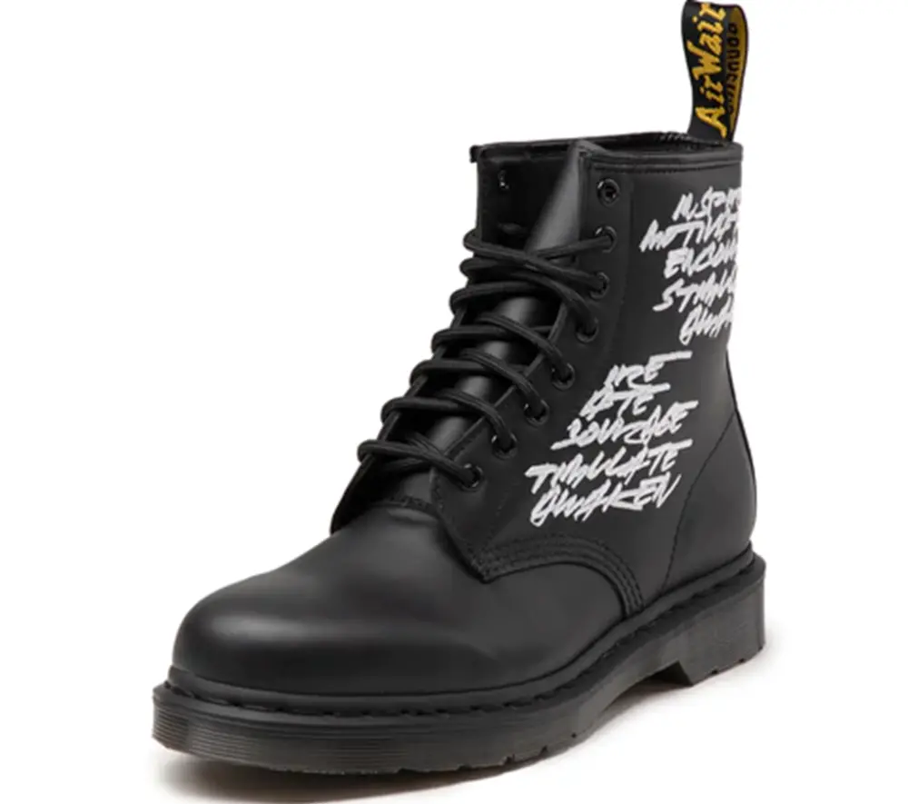 Alternative view of Giày Dr. Martens 1460 Futura Laboratories Embroidered Black Leather 27596001