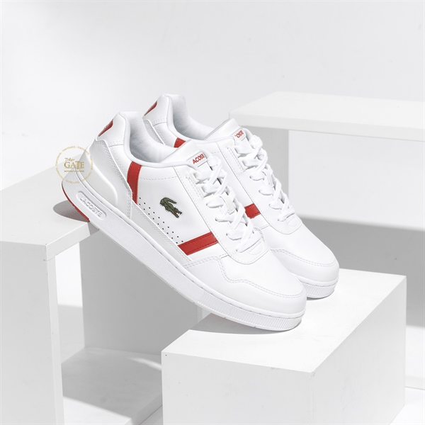 Giày Lacoste T-Clip 0721 'White Red' 7-41SMA0023286 - Ảnh 2