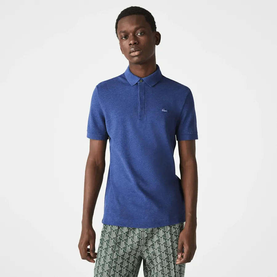 Áo Lacoste Paris Stretch 'Blue' PH5522-11-HJD - Ảnh 3