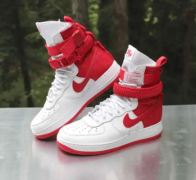 Giày Nike SF-AF1 High White 'University Red' AR1955-100 - Ảnh 4