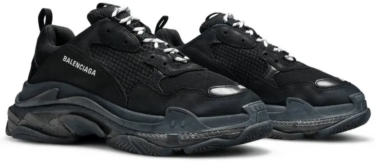 Giày Balenciaga Triple S Sneaker Black Clear Sole 541624 W09O1 1000 - Ảnh 4